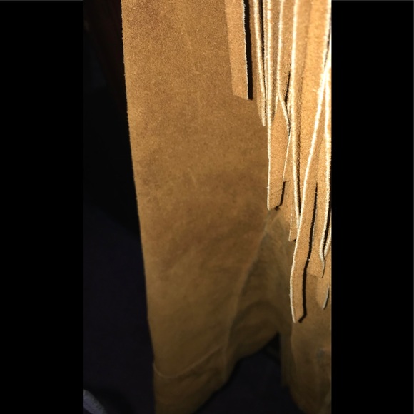 SOLD! Vintage Western Schott Suede Fringed Jacket - Picture 5 of 8